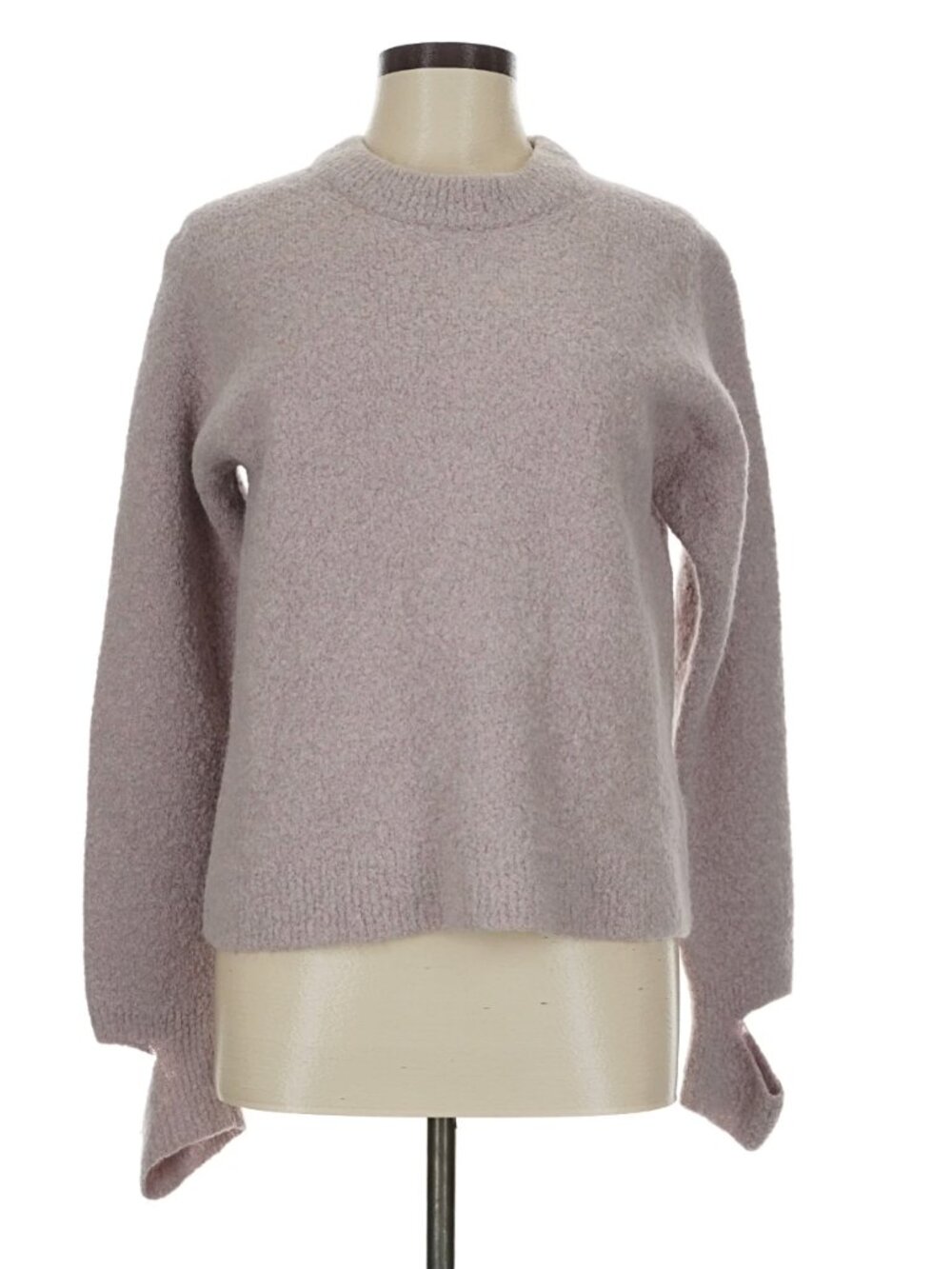 Tibi Boucle Knit Alpaca Pullover Sweater Soft Mauve Size Medium Oversized